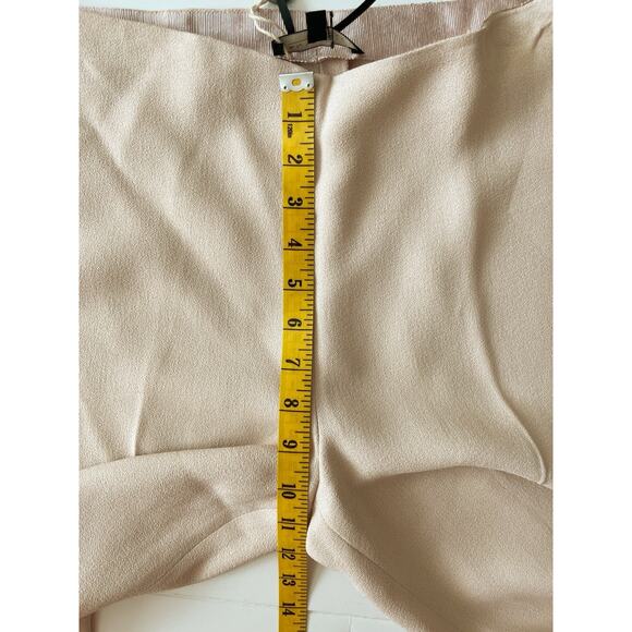 Antonelli Firenze Trousers Pants Women Italy Sz 44( US 8 ) 29x35 Cream Wide Leg - Picture 12 of 12